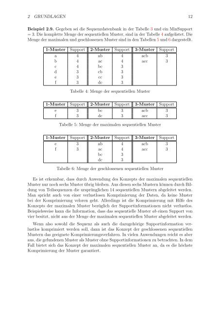 Data Mining von Sequenzdaten - Fachgebiet Datenbanken und ...