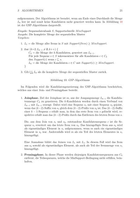 Data Mining von Sequenzdaten - Fachgebiet Datenbanken und ...