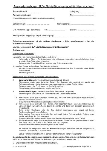 Auswertungsbogen BJV-Nachsuchennadel - Landesjagdverband ...