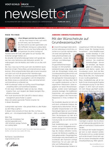 Newsletter Februar 2013 - Vogt-Schild Druck AG