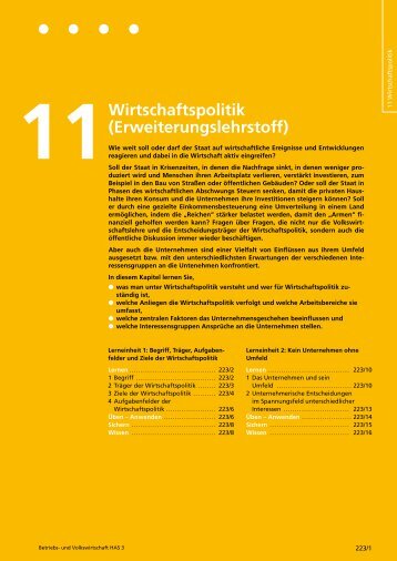 Wirtschaftspolitik (Erweiterungslehrstoff) - Wissen ist MANZ