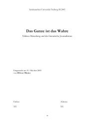 Das Ganze ist das Wahre. Niklaus Meienberg und der literarische ...