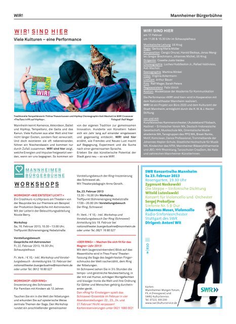 FE B RU AR 201 3 - Nationaltheater Mannheim