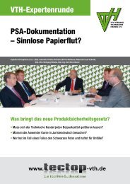 PSA-Dokumentation – Sinnlose Papierflut? VTH-Expertenrunde