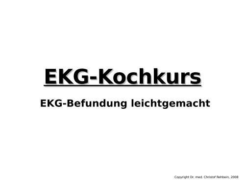 Ekg Kochkurs Ch Rehbein De