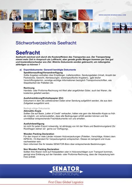 Seefracht - Senator International