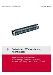 Datenblatt · Wellschlauch, hochflexibel - Pfeiffer Vacuum