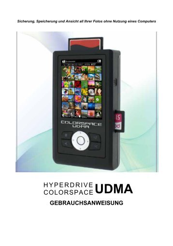 COLORSPACE UDMA Bedienungsanleitung Deutsch (PDF Format)