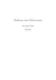 Dualraum eines Vektorraumes - mathematik-netz.de