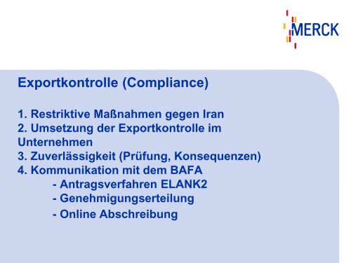 Exportkontrolle (Compliance)