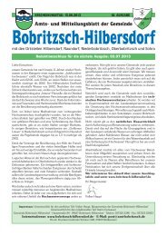 Amts- und Mitteilungsblatt der Gemeinde - Hilbersdorf