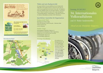 34. Internationales Volksradfahren - Thülsfelder Talsperre