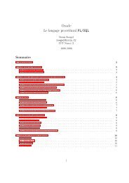 Oracle Le langage procédural PL/SQL - Loria