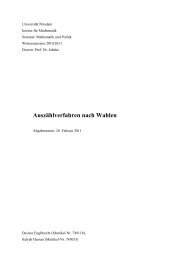 Auszählverfahren nach Wahlen - Institut für Mathematik - Universität ...