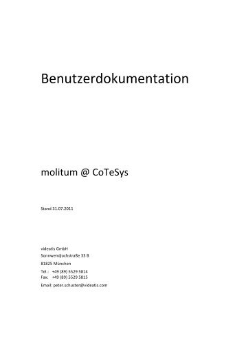 Benutzerdokumentation - molitum.de
