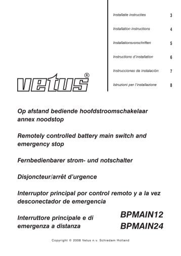 BPMAIN12 BPMAIN24 - Vetus