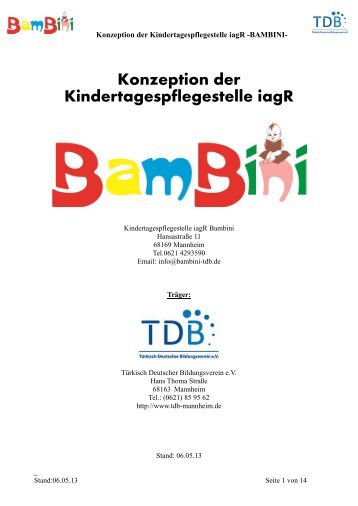 Konzeption der Kindertagespflegestelle iagR - Pangea-Mannheim