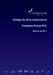 Código de ética empresarial Compass Group PLC - Eurest