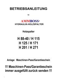 Betriebsanleitung H 88- H 271 - Ammboss