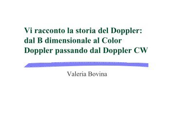 Vi racconto la storia del Doppler: dal B dimensionale al Color ...