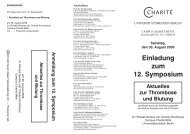 Einladung zum 12. Symposium - Institut für Transfusionsmedizin ...