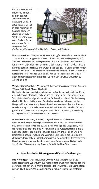 Tag des offenen Denkmals 2012 - Generaldirektion Kulturelles Erbe ...