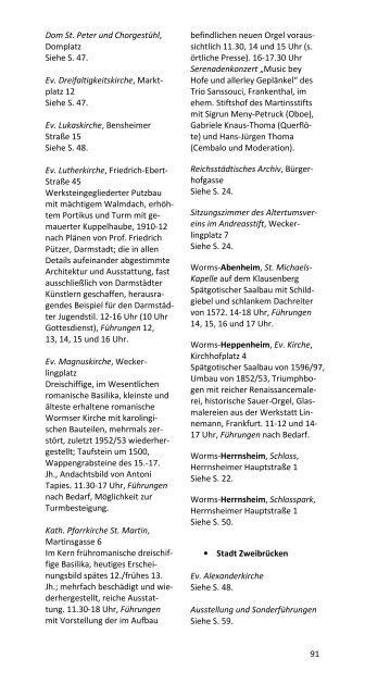 Tag des offenen Denkmals 2012 - Generaldirektion Kulturelles Erbe ...