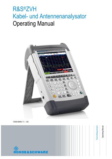 R&S ZVH Kabel- und Antennenanalysator - Rohde & Schwarz ...