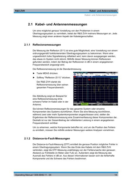 R&S ZVH Kabel- und Antennenanalysator - Rohde & Schwarz ...