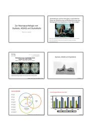 Zur Neuropsychologie von Dyslexie, AD(H)S und Dyskalkulie - SDBB