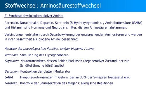 Stoffwechsel: Übersicht