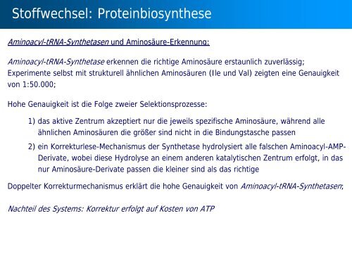 Stoffwechsel: Übersicht