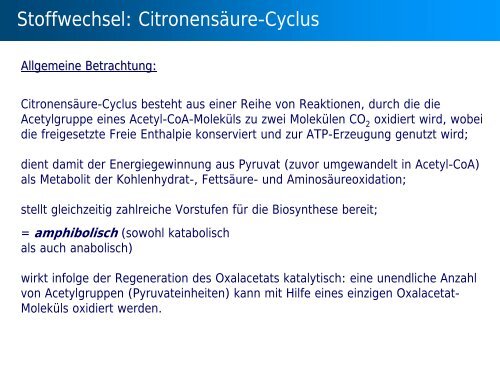 Stoffwechsel: Übersicht