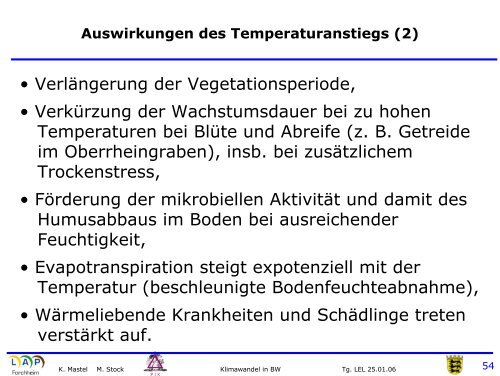 Klimawandel in Baden-Württemberg in der Vergangenheit und