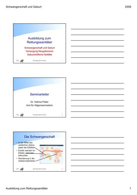 Ausbildung zum Rettungssanitäter Seminarleiter ... - Medical-advice.at