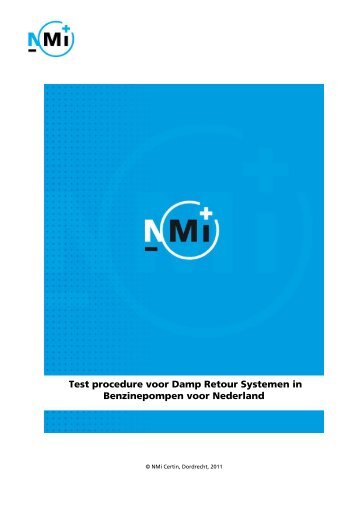 Test procedure voor Damp Retour Systemen in ... - NMi