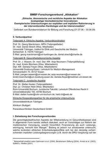 BMBF-Forschungsverbund „Allokation“ - Universität Duisburg-Essen