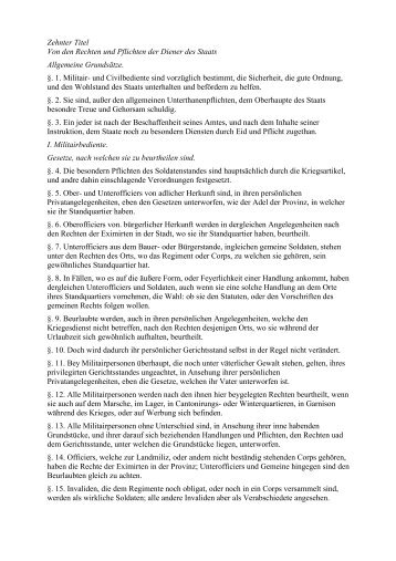 Zehnter Titel Von den Rechten und Pflichten der Diener ... - Smixx.de