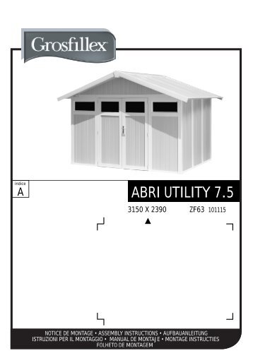 ABRI UTILITY 7.5 - Grosfillex Garden Home