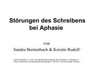 Störungen des Schreibens bei Aphasie - words and pictures ...