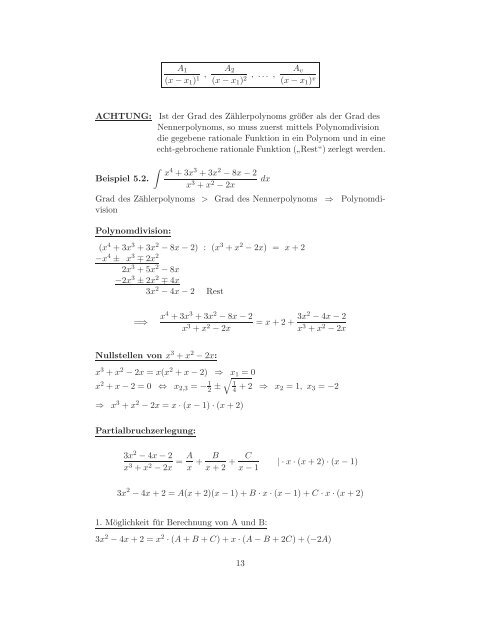 Integralrechnung (Skriptum)