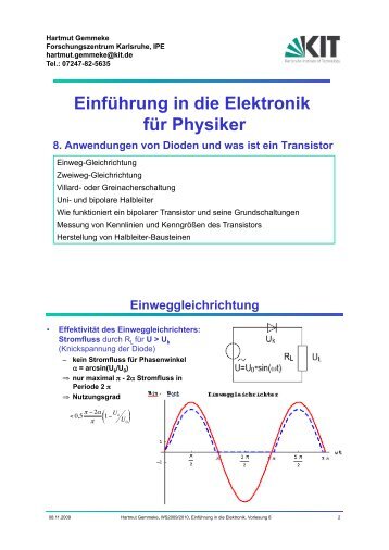 8. Anwendungen von Dioden und was ist ein Transistor, version ...