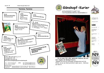 Gänskopfkurier 117 - Fichtelgebirgsverein Weidenberg