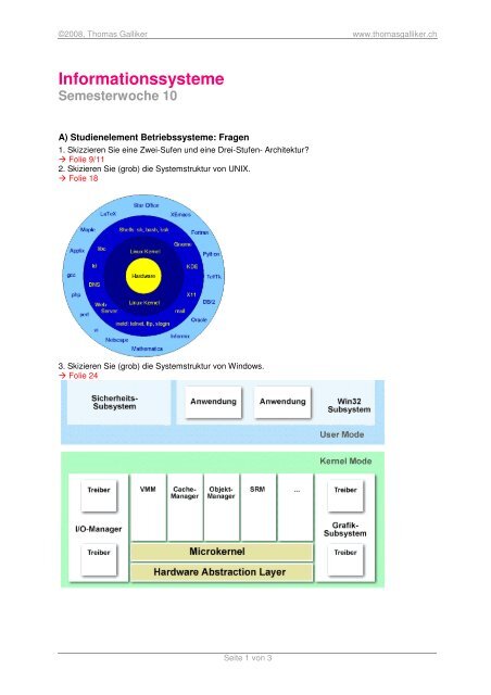 Informationssysteme - ThomasGalliker.ch