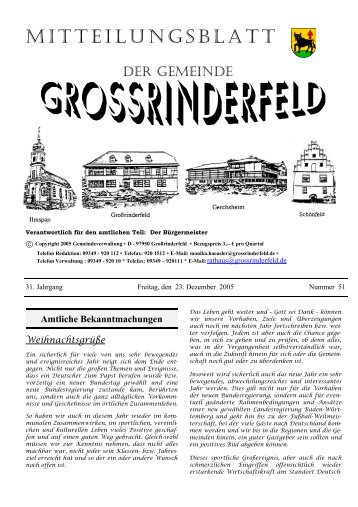 Mitteilungsblatt - Großrinderfeld