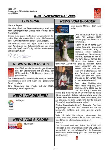 Newsletter 2005-03 - IGBS