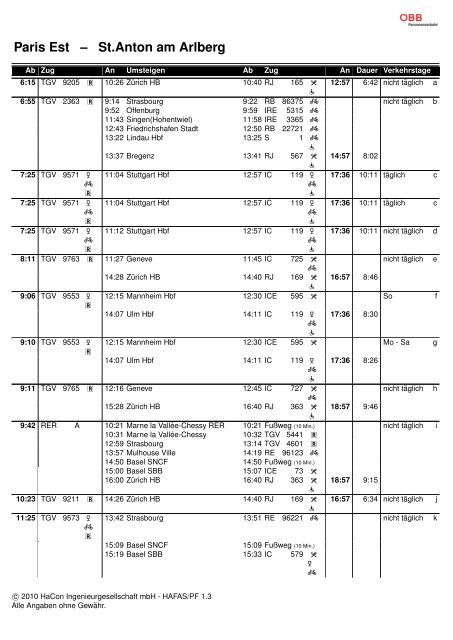 Mein Fahrplanheft St.antonamarlberg ? Parisest