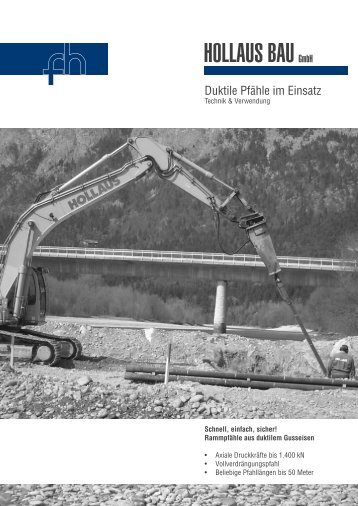 Duktile Pfähle im Einsatz - Hollaus Bau GmbH