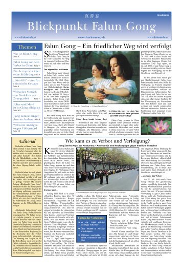 Zeitung: Blickpunkt Falun Gong