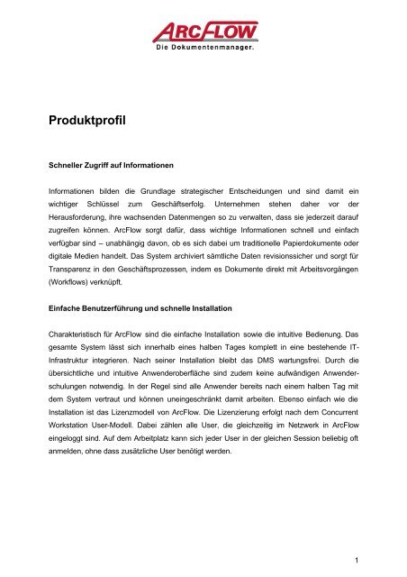 Produktprofil